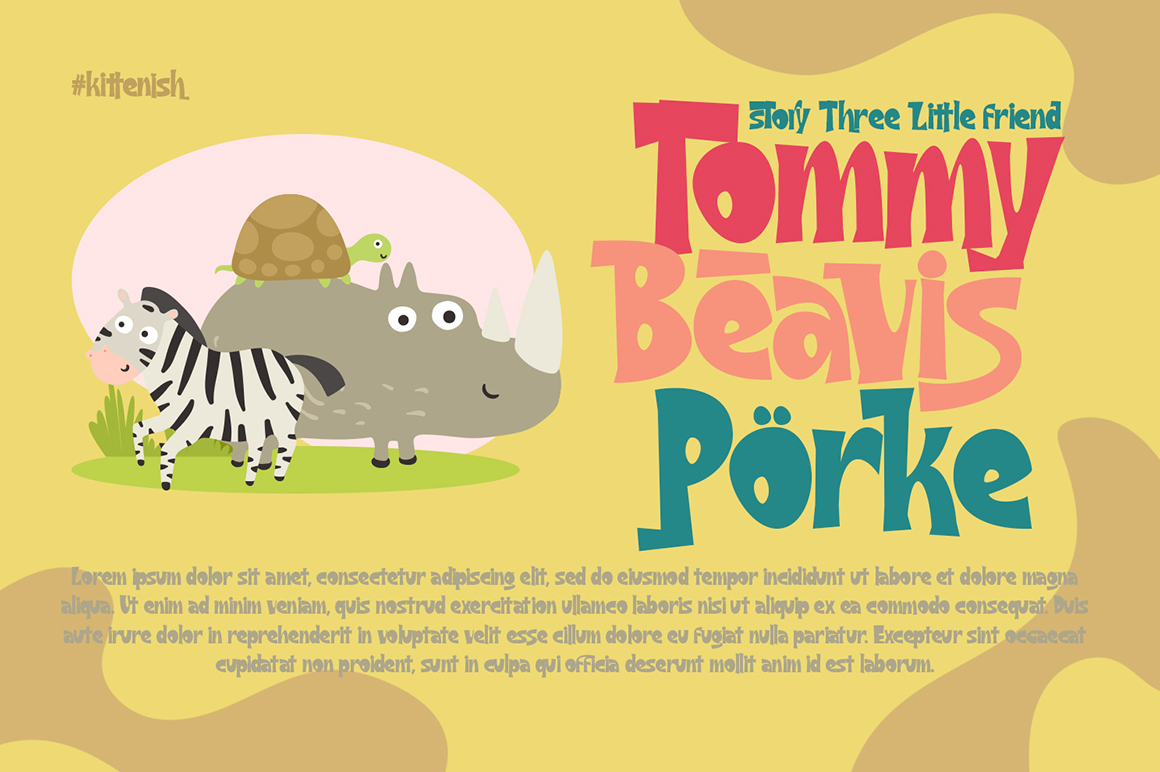 Kittenish Playful Font preview image 4