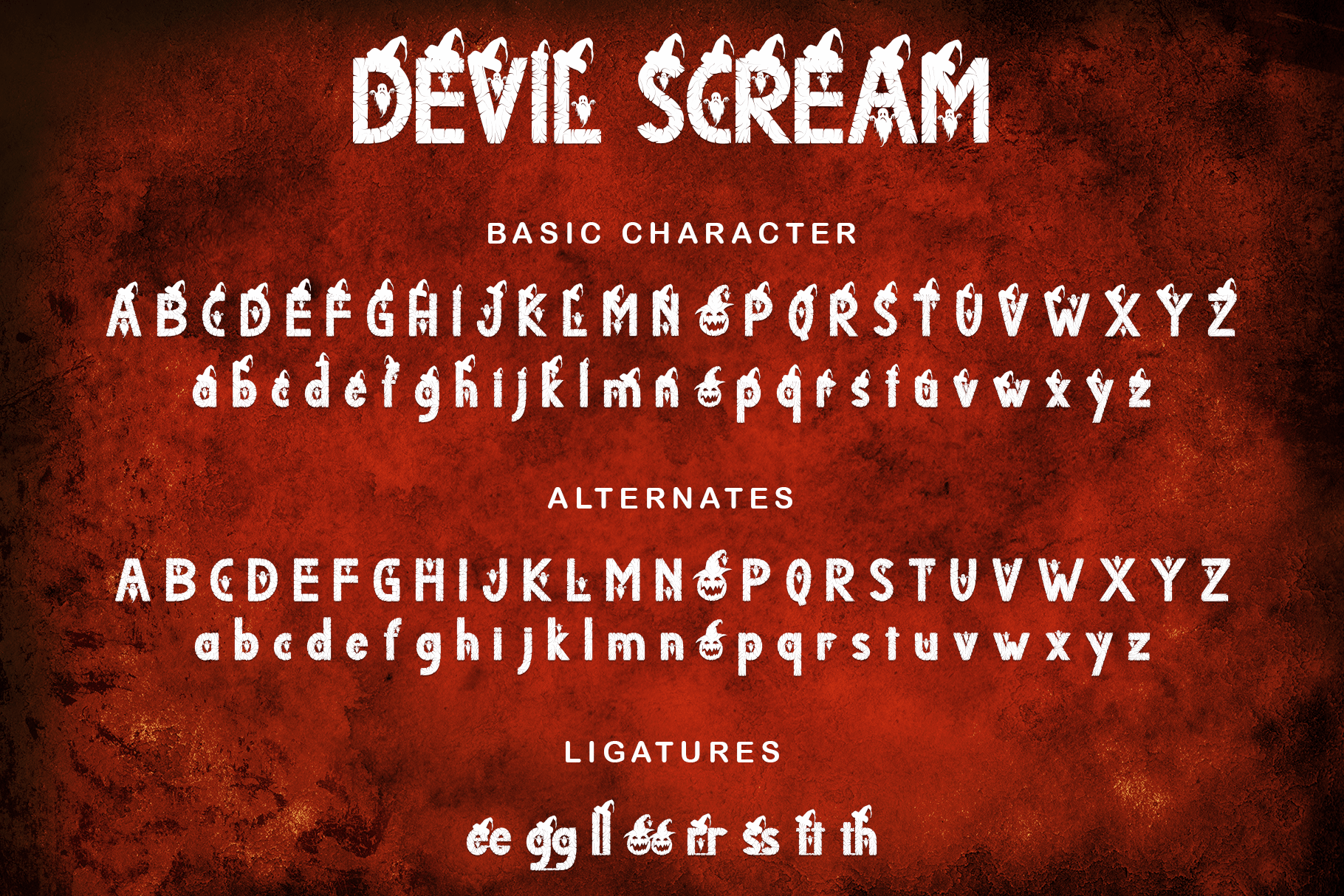Devil Scream Font preview image 4