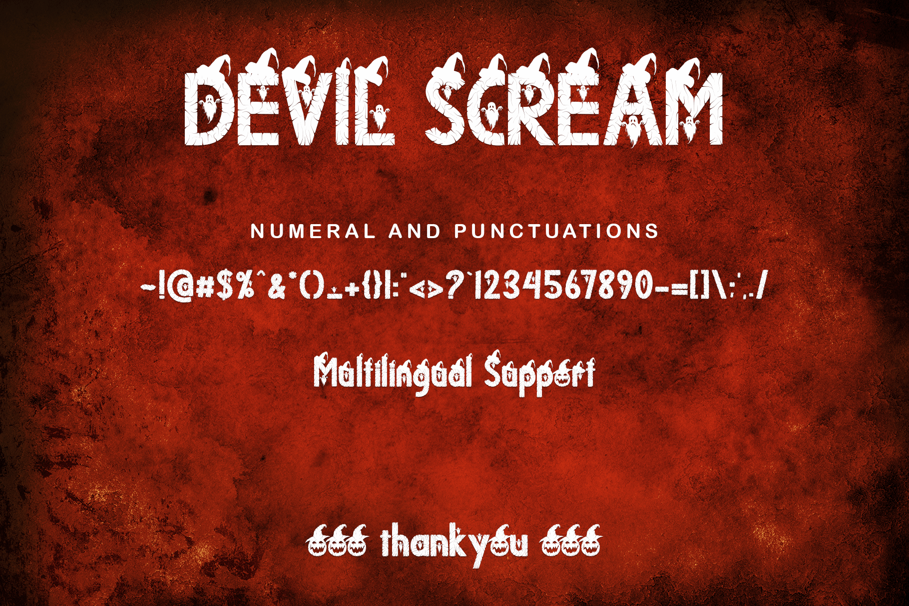 Devil Scream Font preview image 5