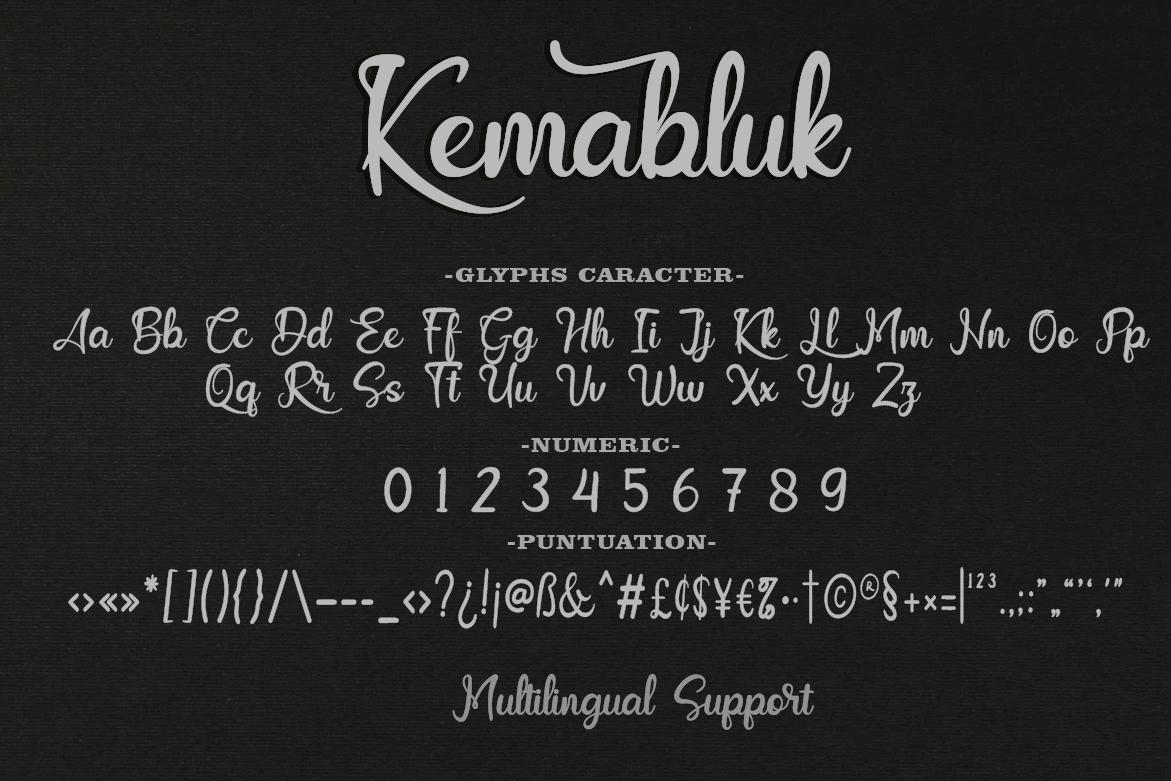 Kemabluk Font preview image 5