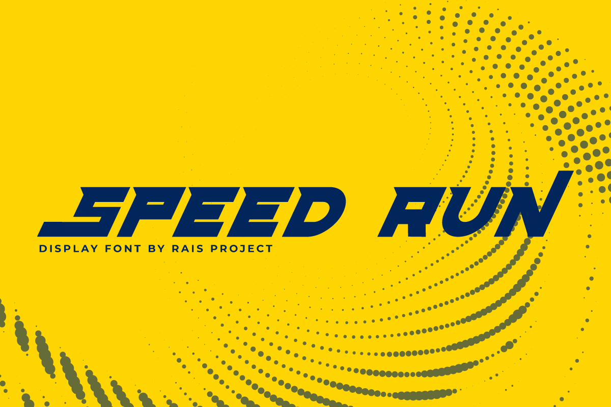 Speed Run Display Font