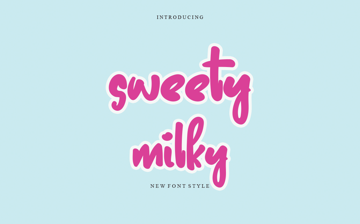 Sweety Milk Display Font