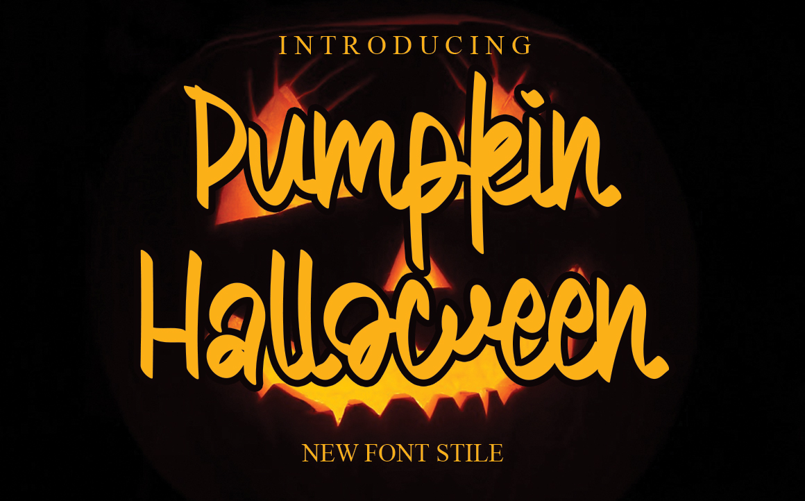 Pumpkin Halloween Script Font