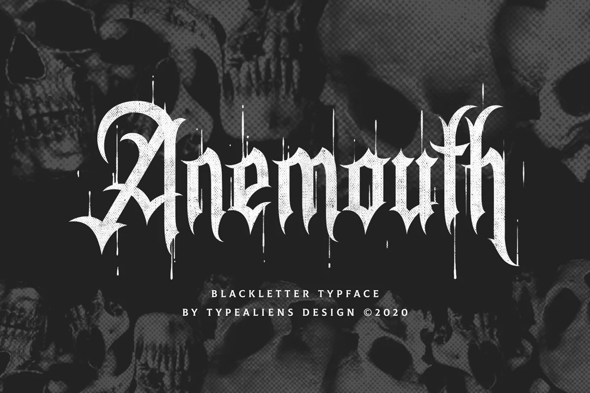 Anemouth Blackletter Font