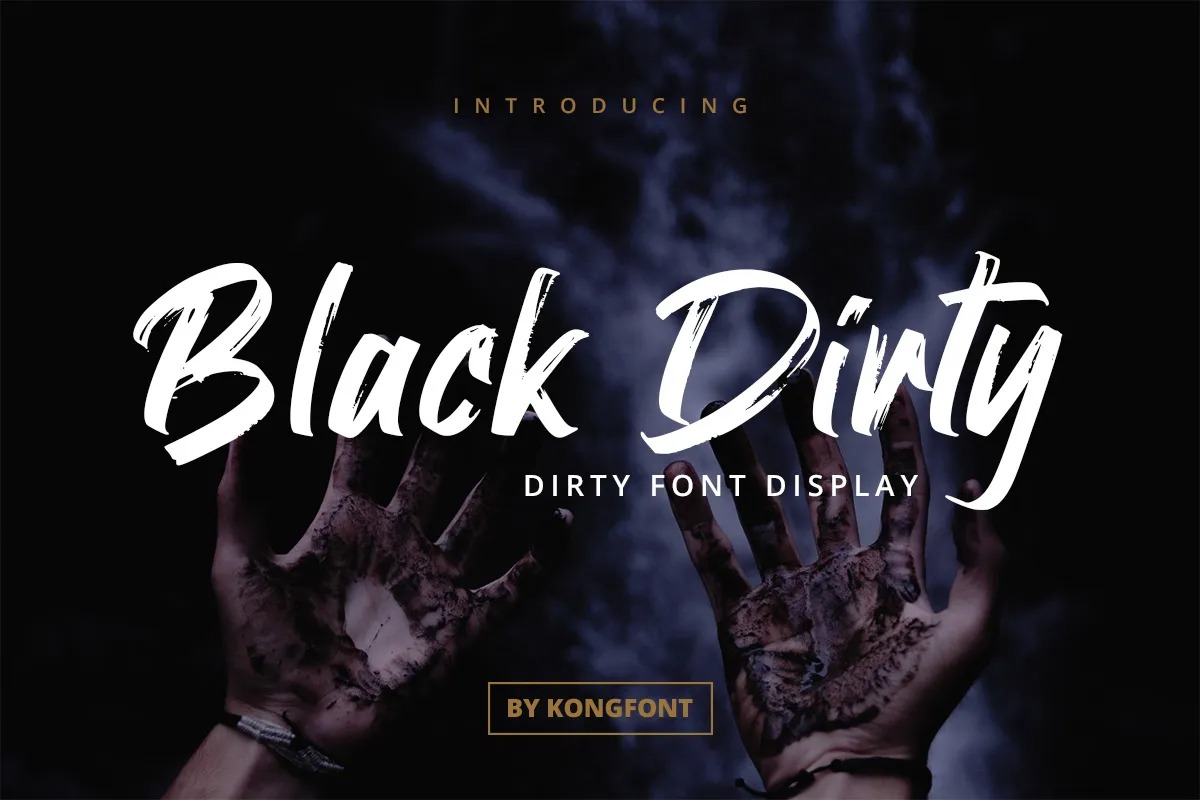 Black Dirty Font