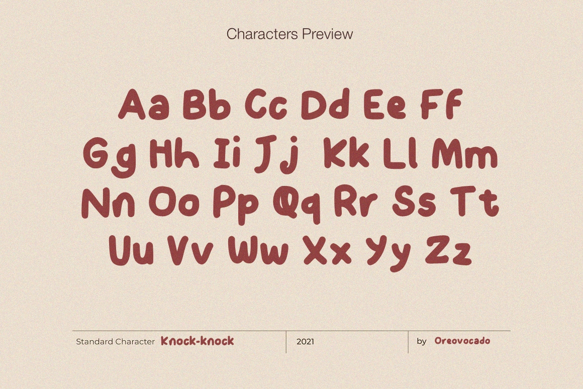 Knock2 Font preview image 2