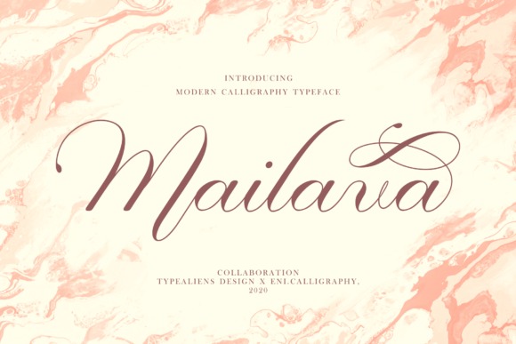Mailava Calligraphy Font