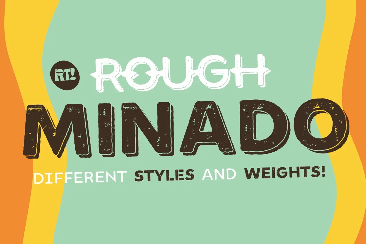 Minado Rough Display Font