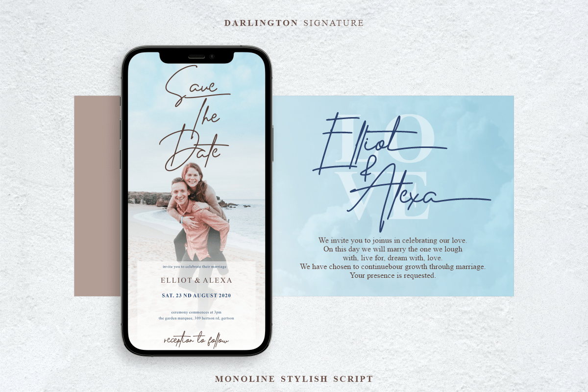 Darlington Signature Font preview image 3