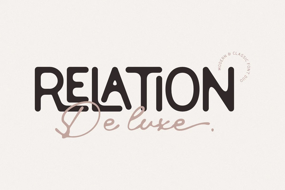 Relation De Luxe Display Font