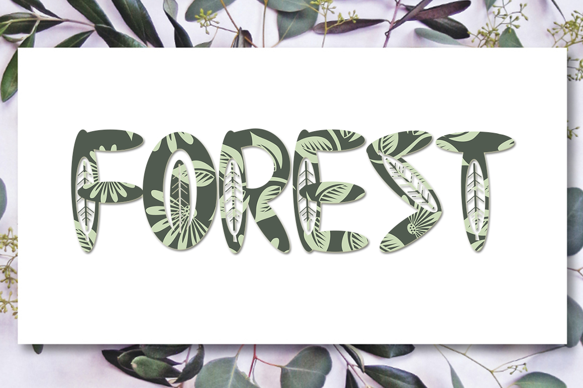 Green Leaf Font preview image 2