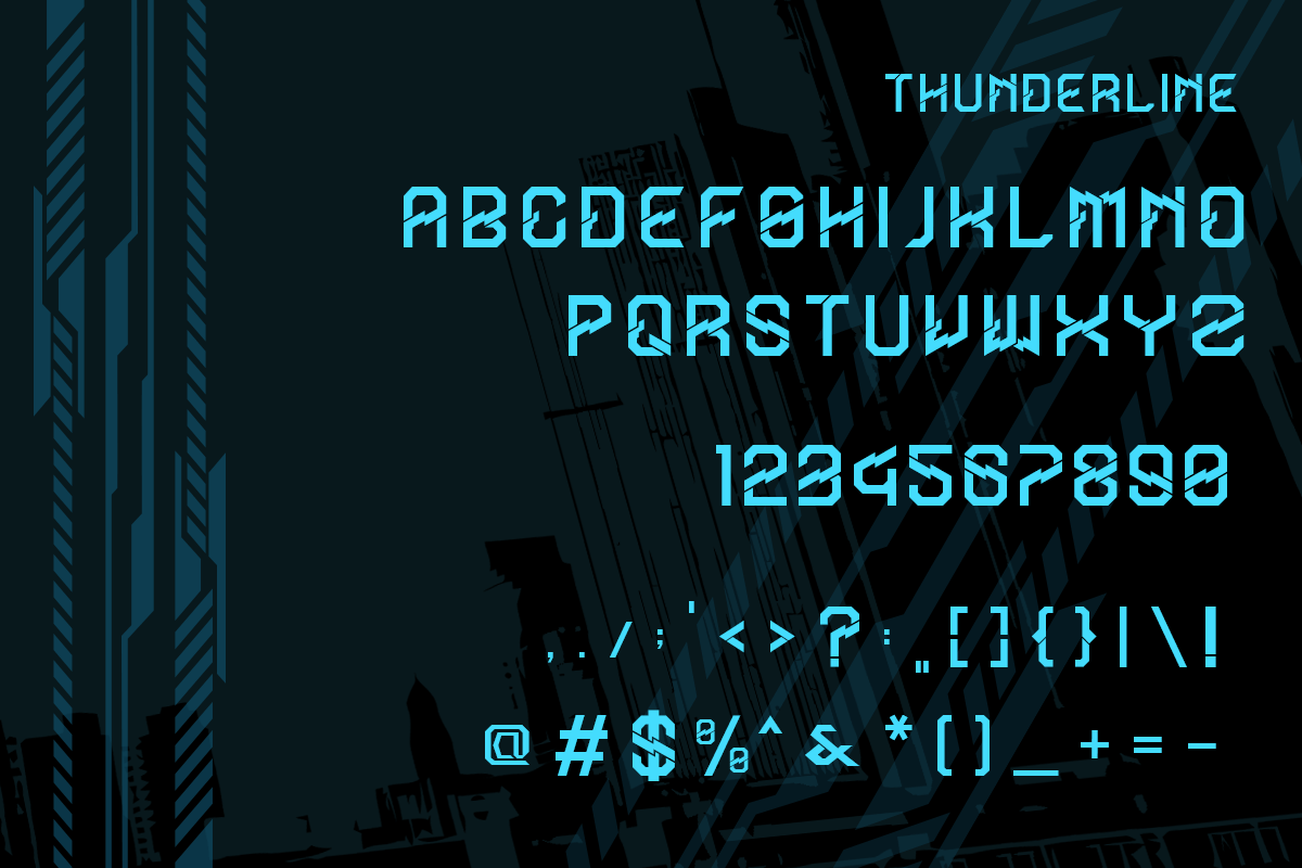 Thunderline Font preview image 2