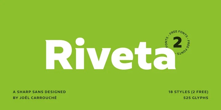 Riveta Sans Serif Font