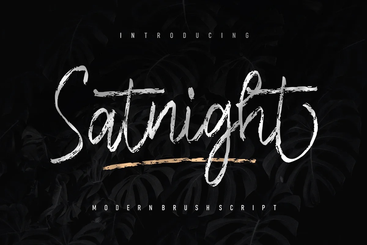 Satnight Brush Font