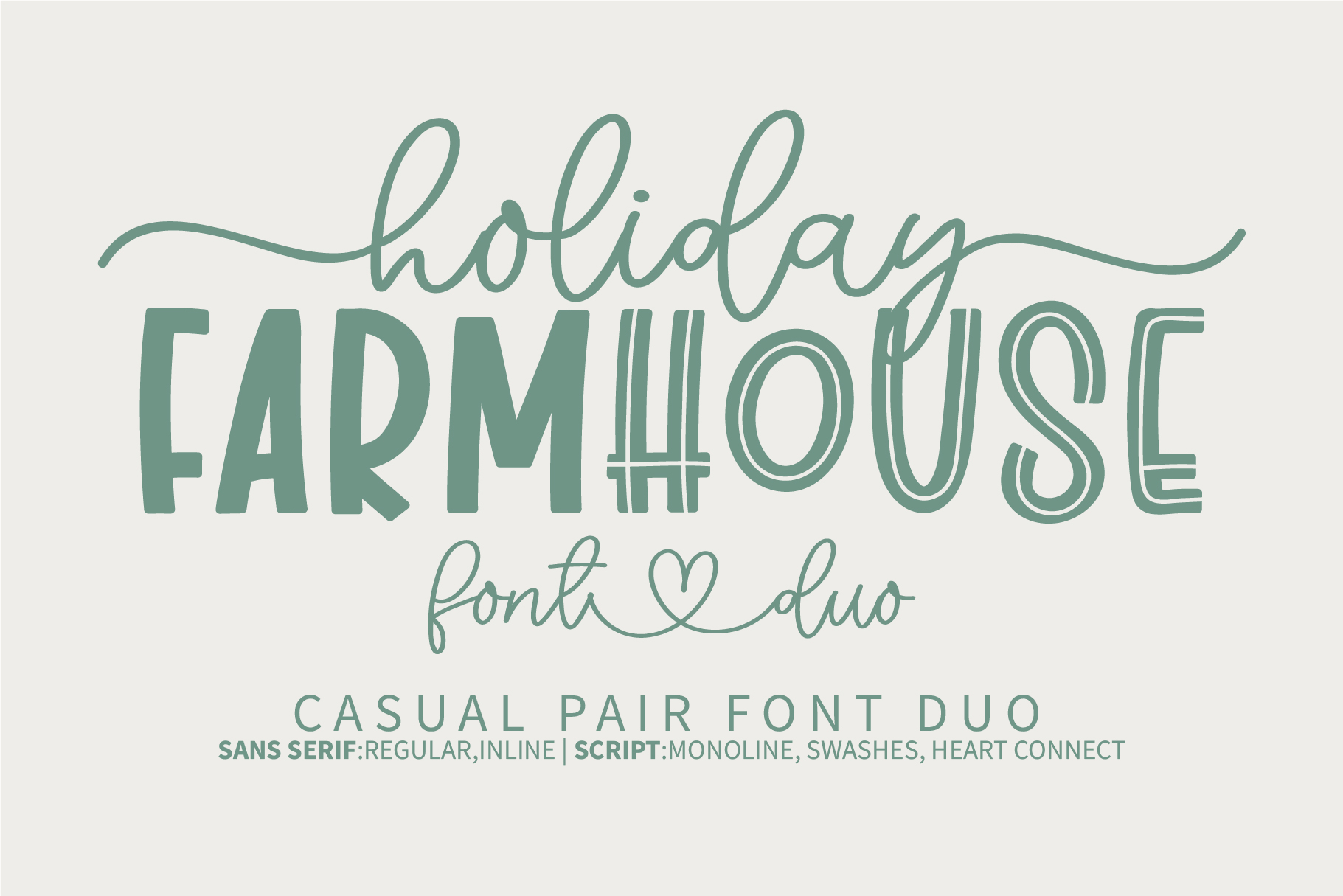 Holiday Farmhouse Script Font