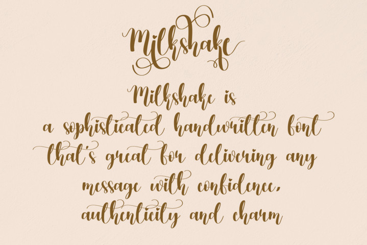 Milkshake Script Font preview image 2