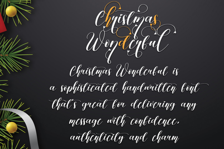 Christmas Wonderful Font preview image 2