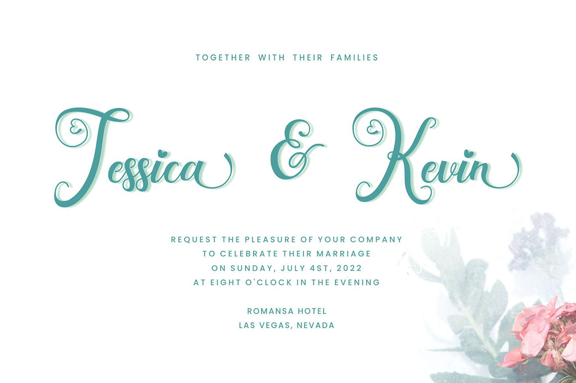 Wedding Paradise Font preview image 2