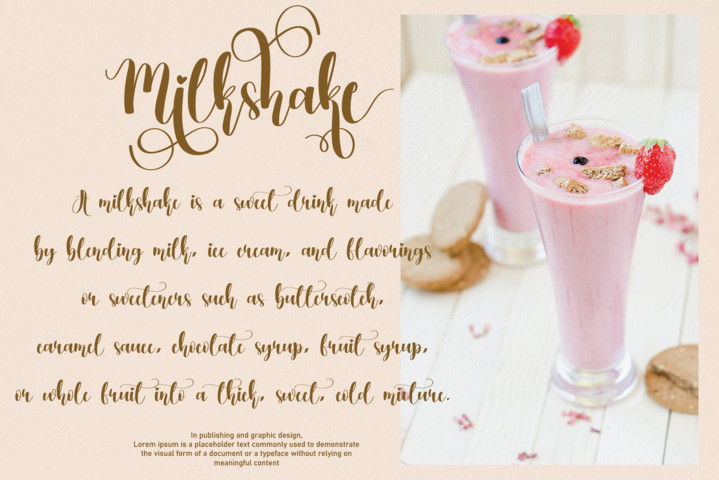 Milkshake Script Font preview image 3