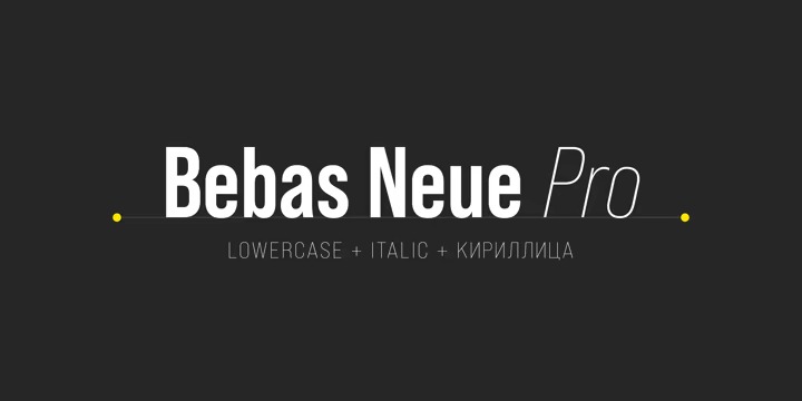 Bebas Neue Pro Sans Serif Font