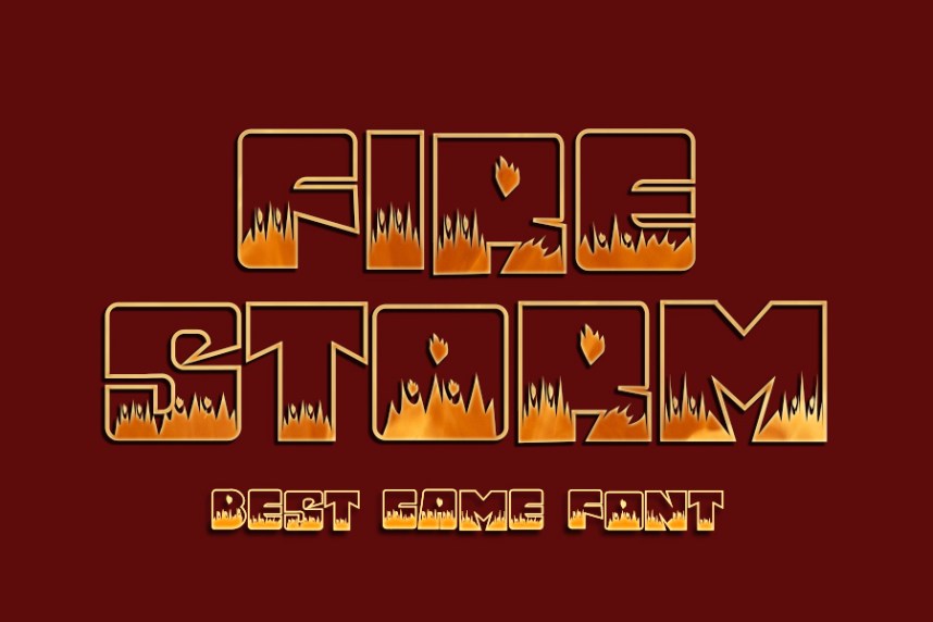 Fire Storm Display Font