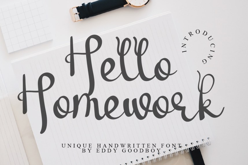 Hello Homework Script Font