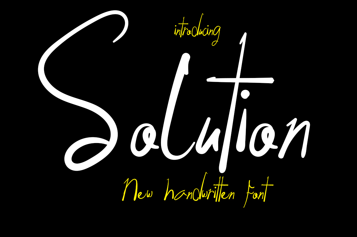 Solution Script Font