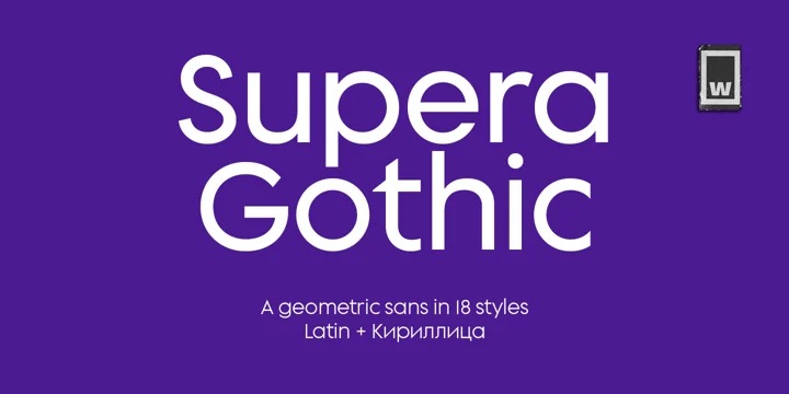 Supera Gothic Sans Serif Font