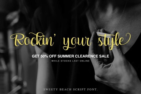 Sweety Beach Font preview image 4