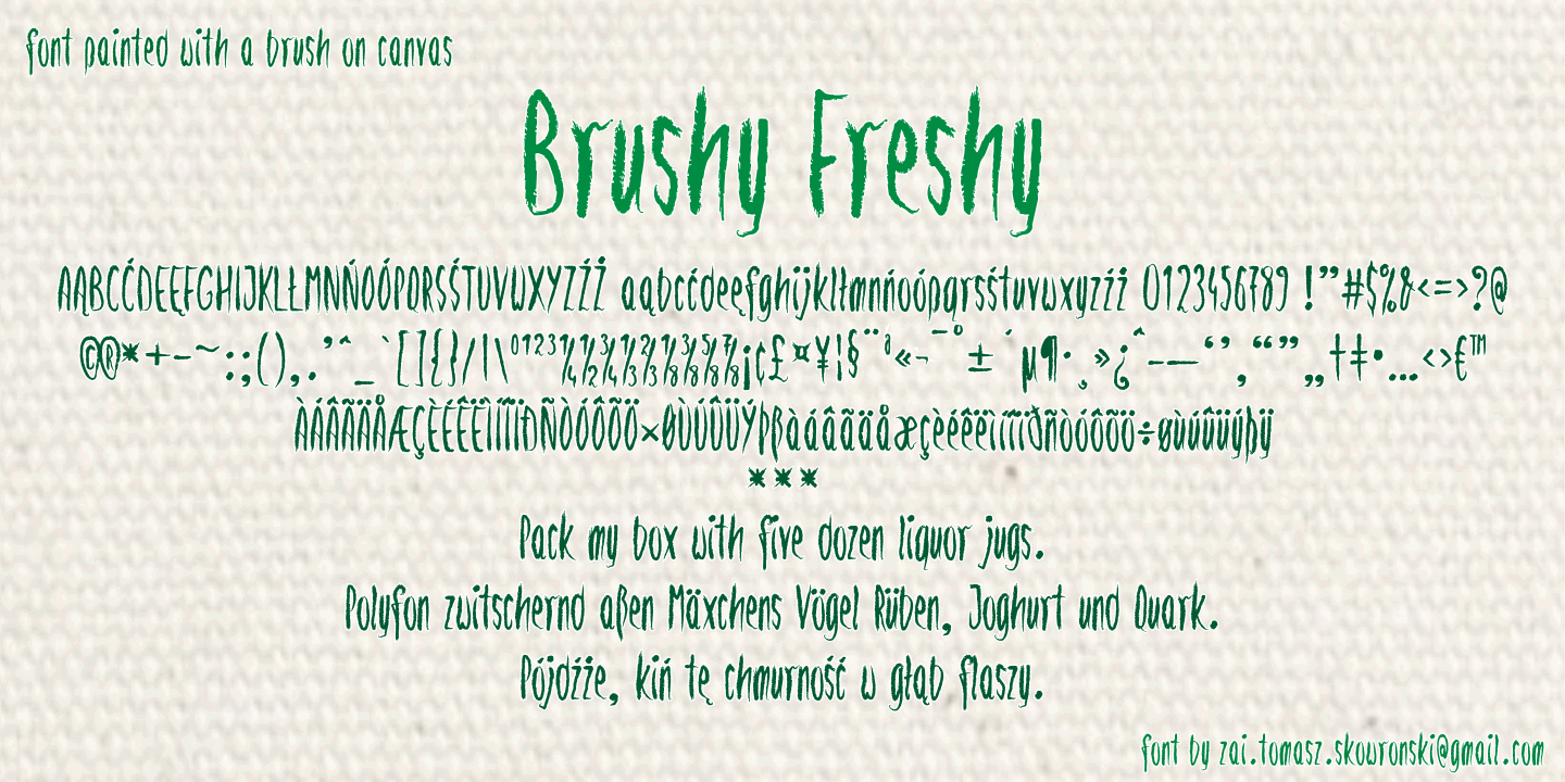Brushy Freshy Font