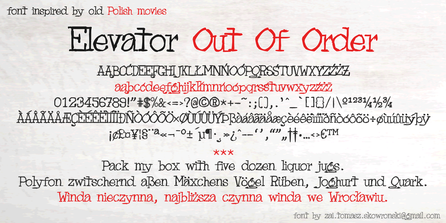 Elevator Out Of Order Font