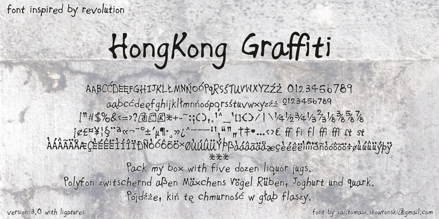 Hong Kong Graffiti Font
