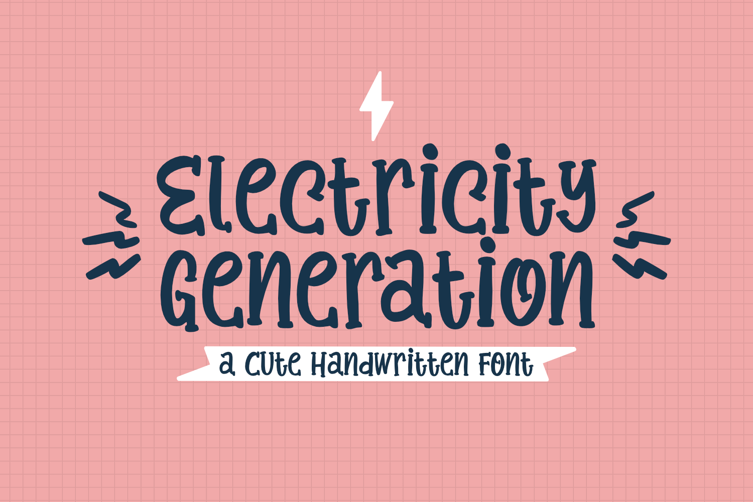 Electricity Generation Display Font