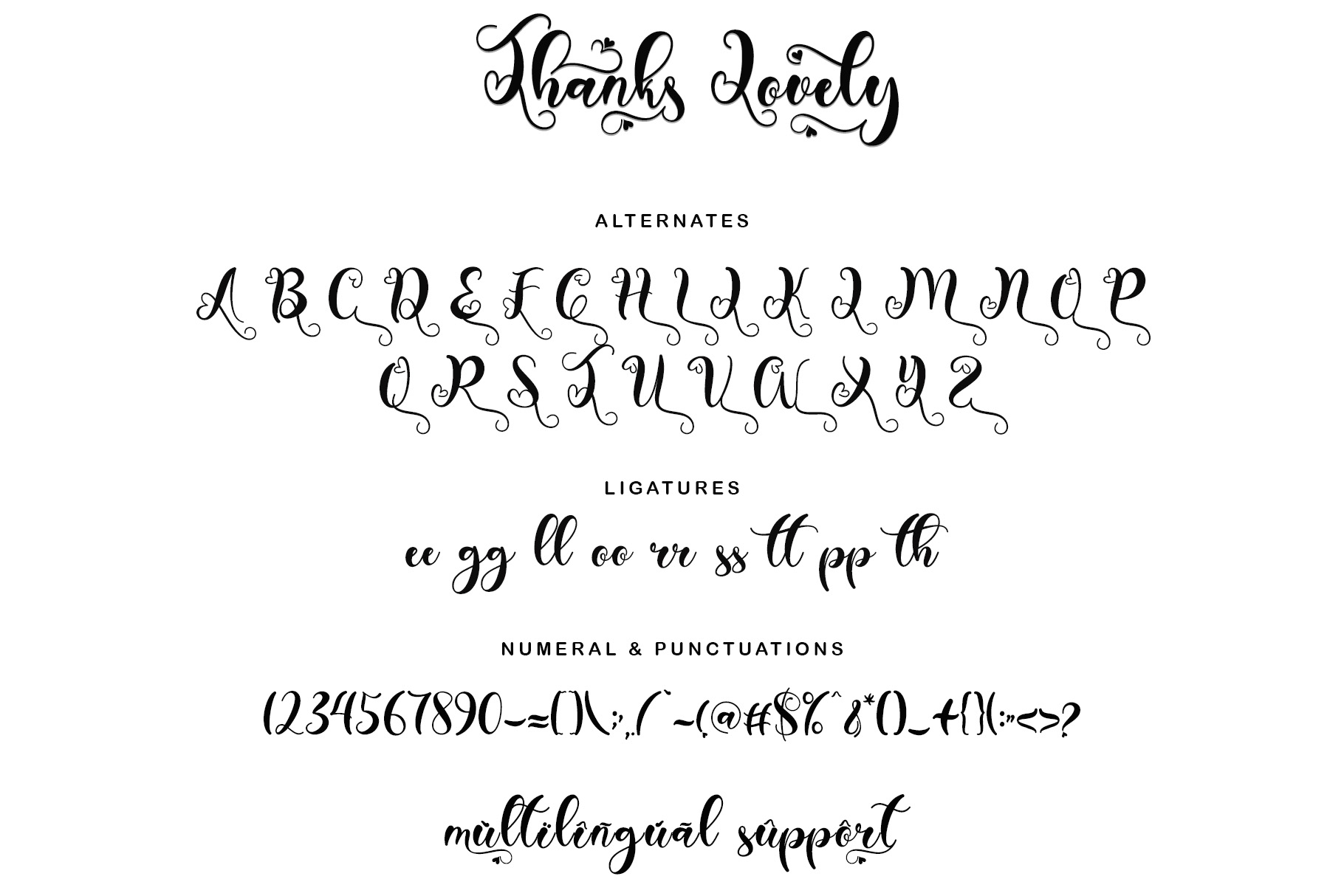 Thanks Lovely Font preview image 5