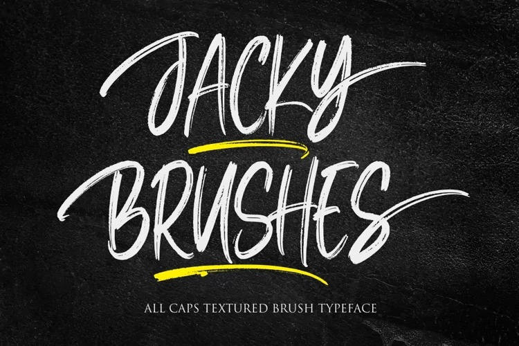 Jacky Brushes Brush Font