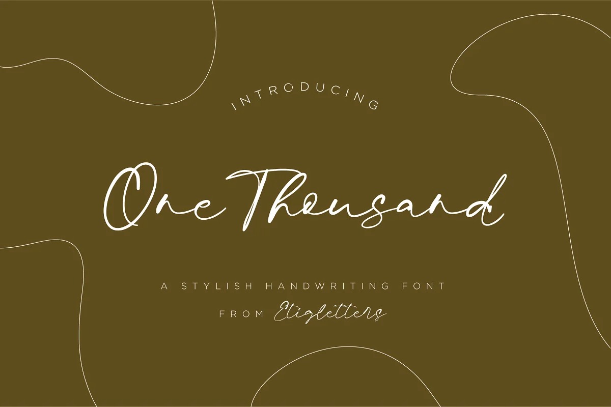 One Thousand Handwritten Font
