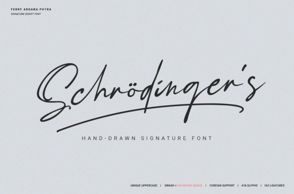 Schrödinger's Handwritten Font