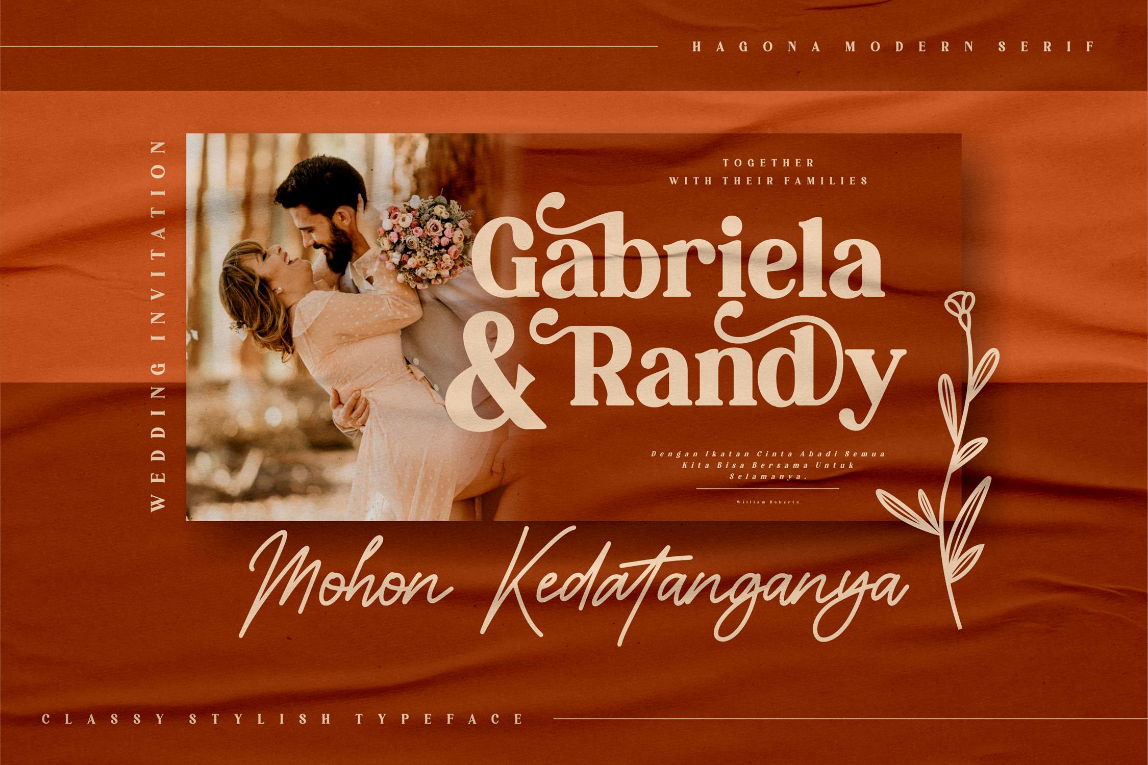 Hagona Classy Serif Font preview image 2