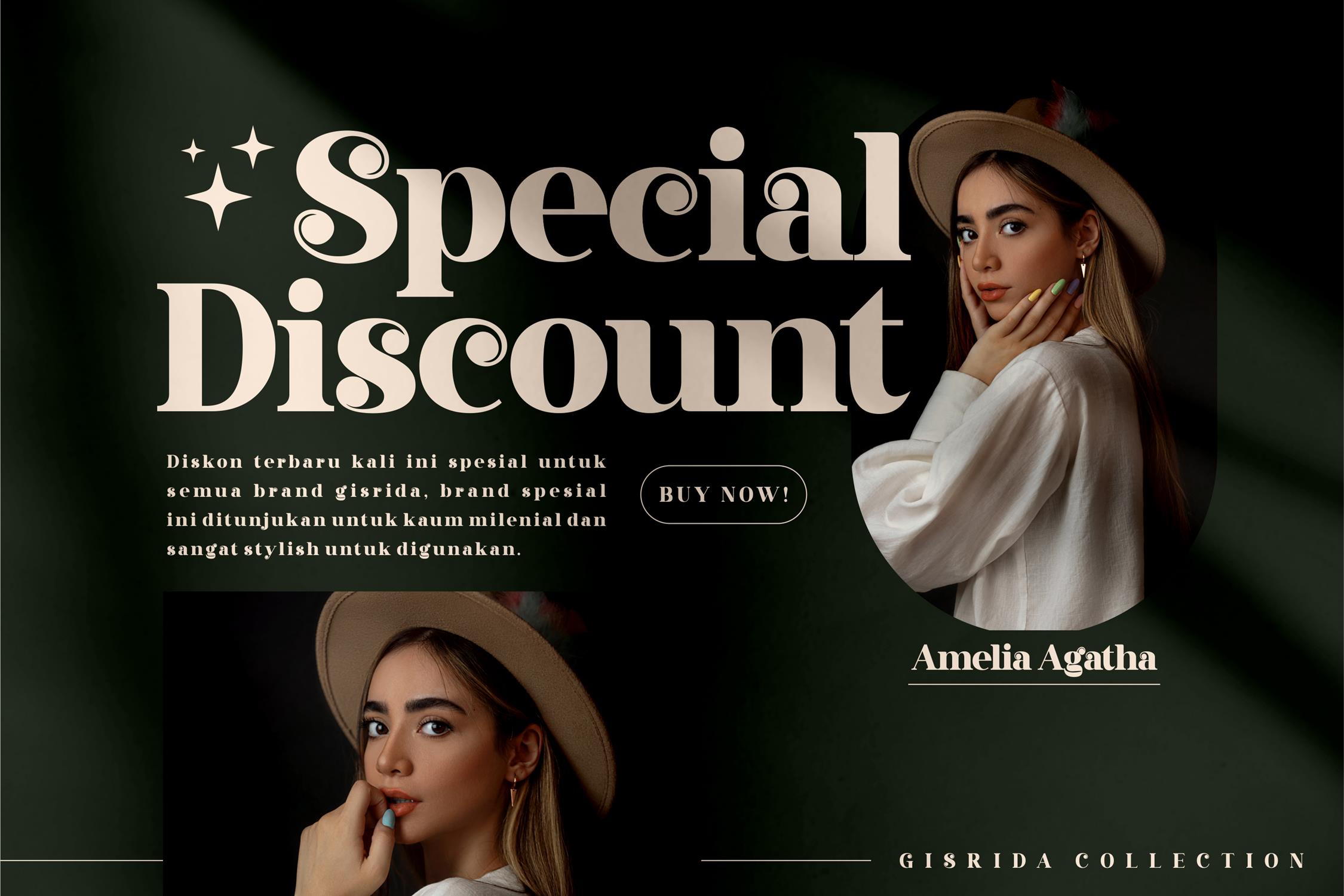 Gisrida Modern Serif Font preview image 3