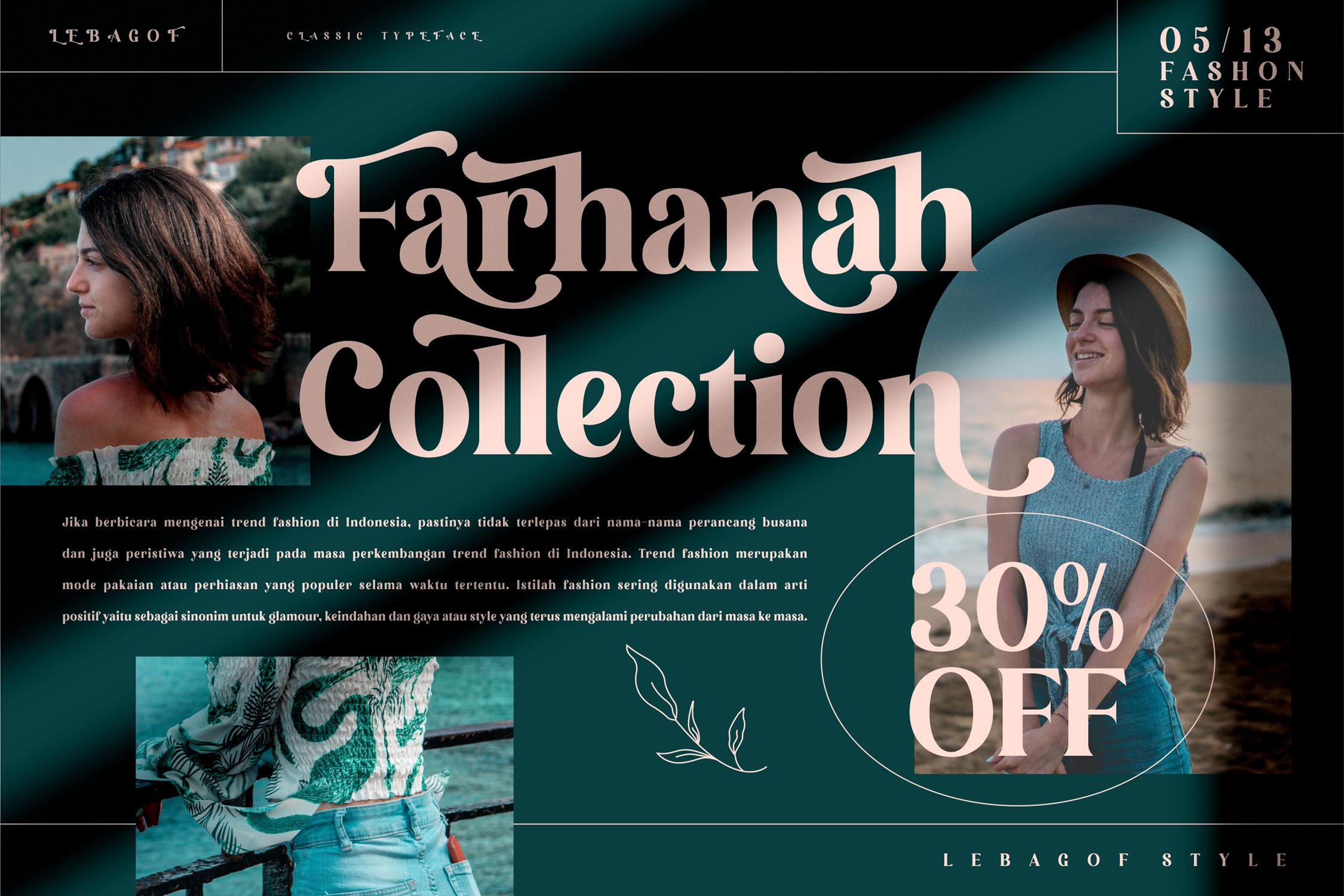 Lebagof Modern Serif Font preview image 3