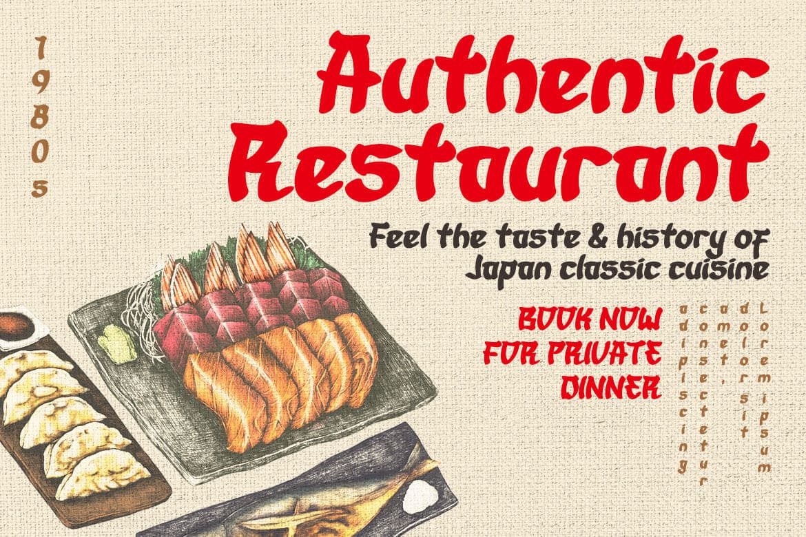 QEWUR Faux Japanese Font preview image 3