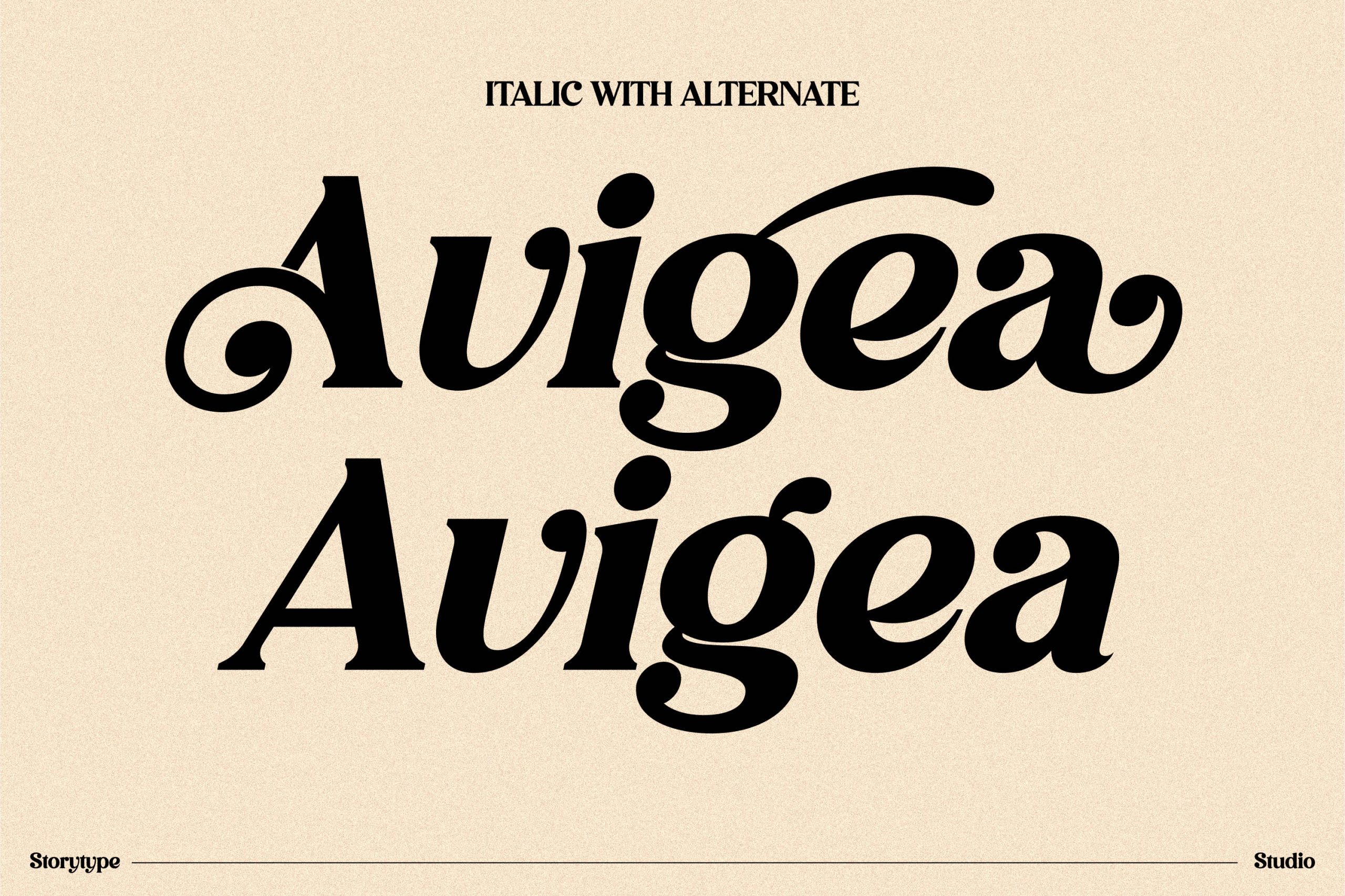 Avigea Modern Serif Font Display preview image 3