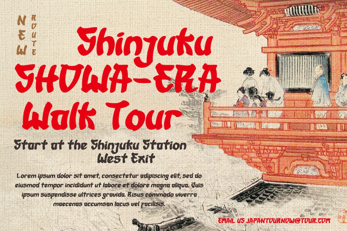 QEWUR Faux Japanese Font preview image 4