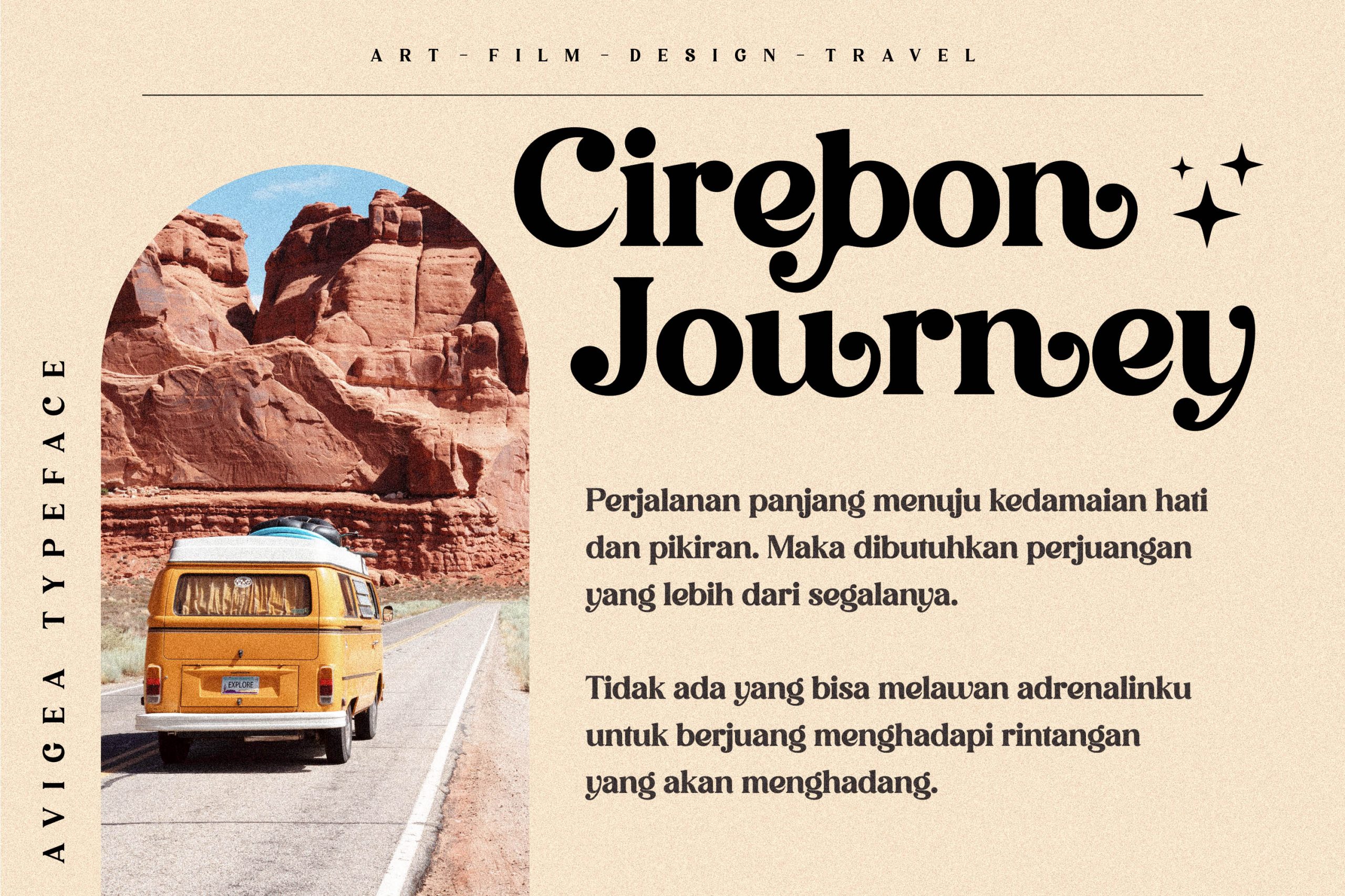Avigea Modern Serif Font Display preview image 4