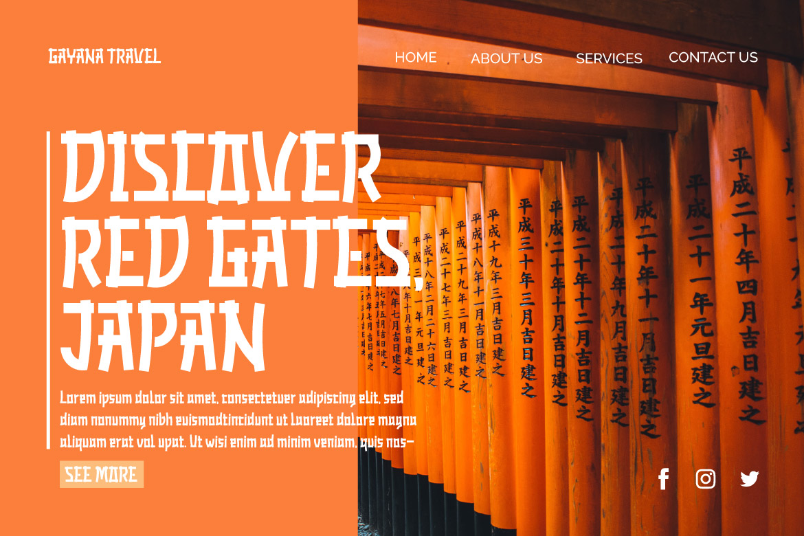 GAYANA Faux Japanese Font preview image 4