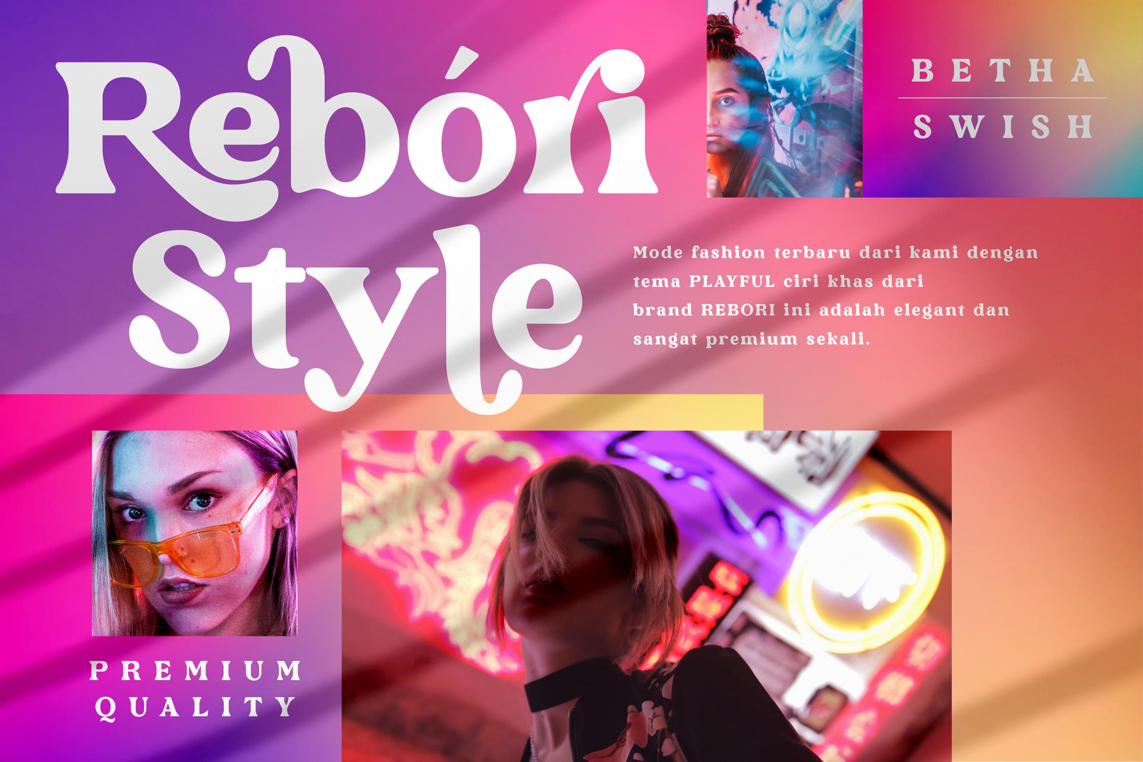 Rebori Modern Serif Font preview image 5