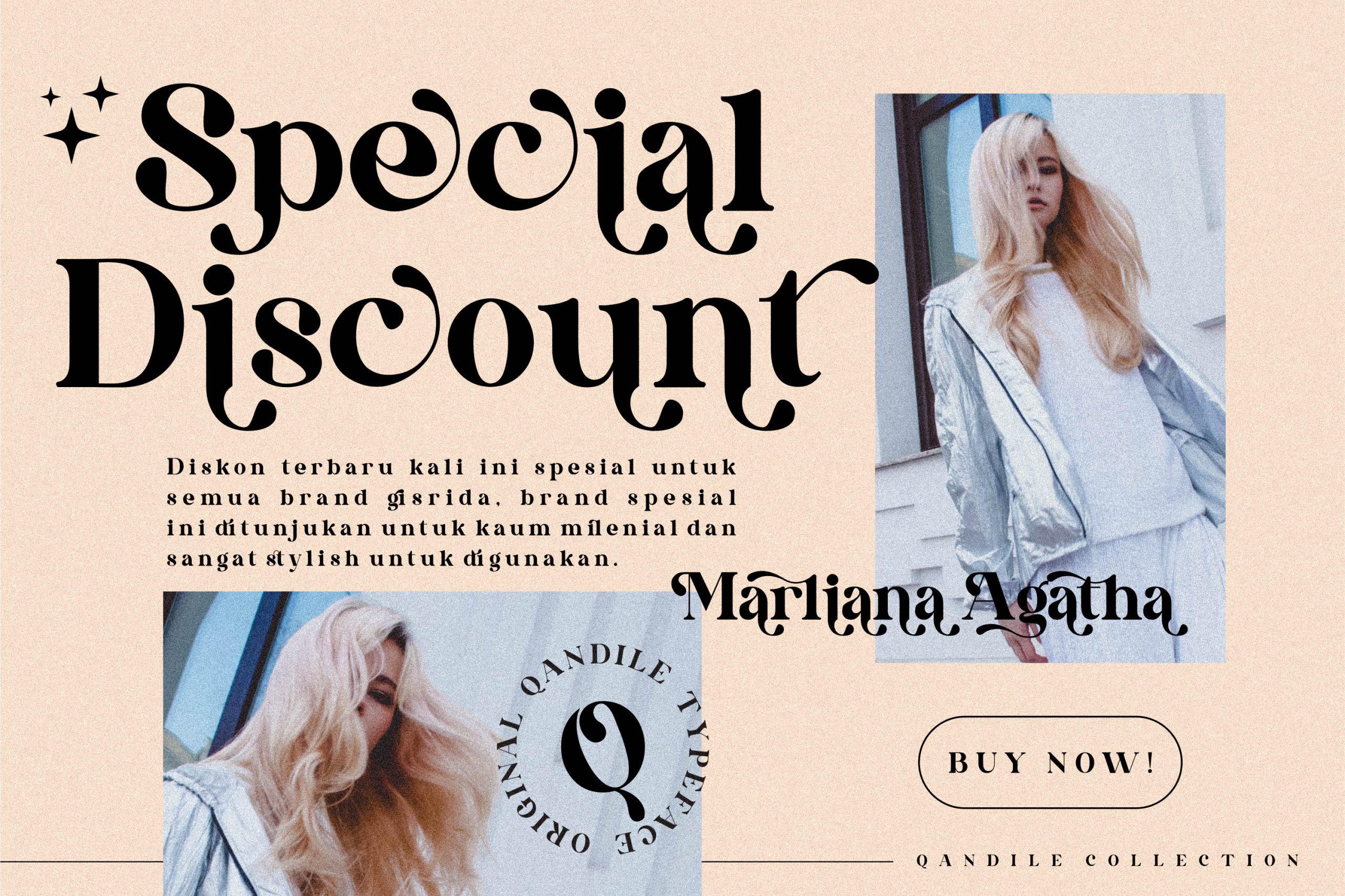 Qandile Modern Serif Font preview image 5