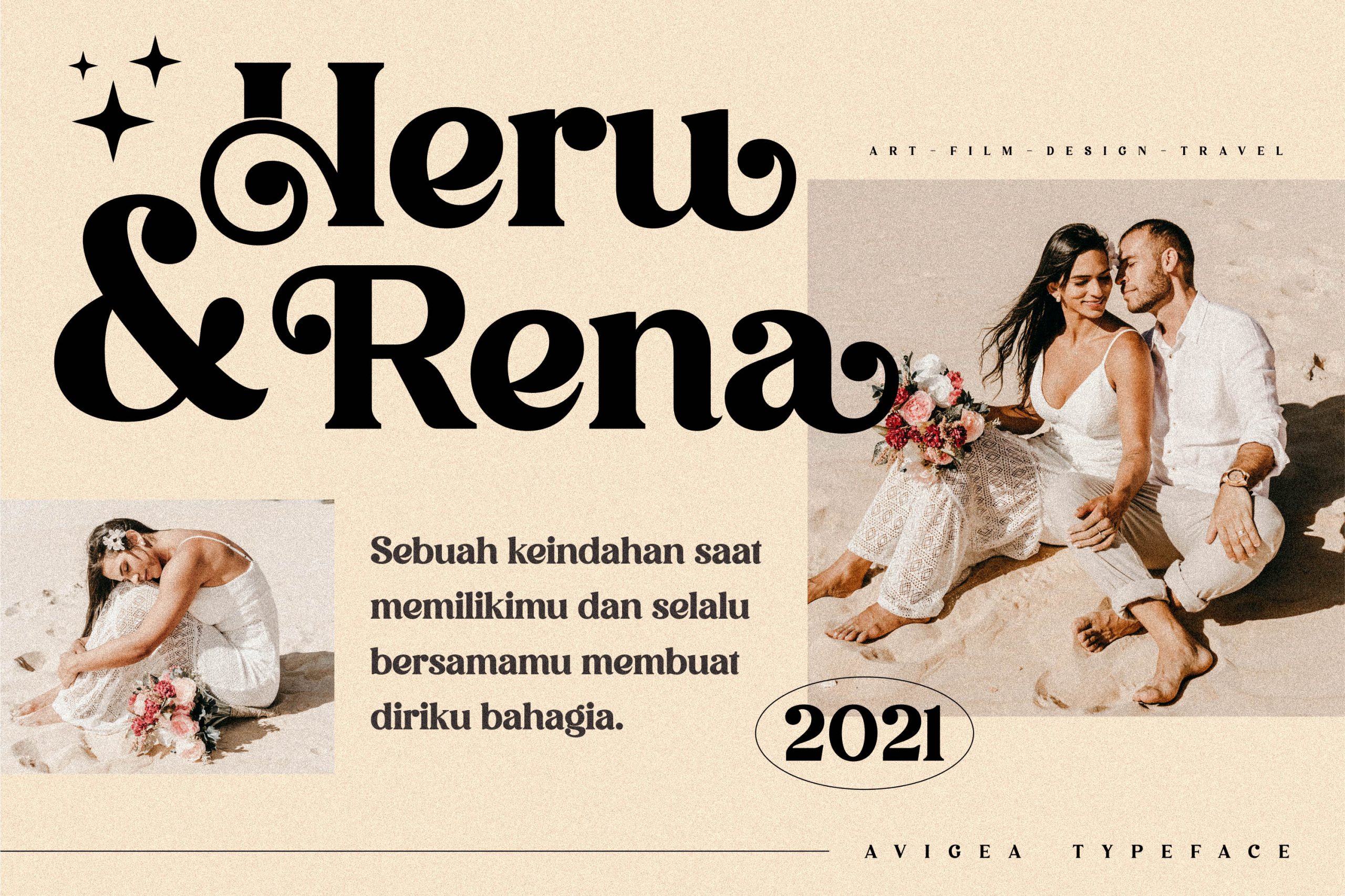 Avigea Modern Serif Font Display preview image 5