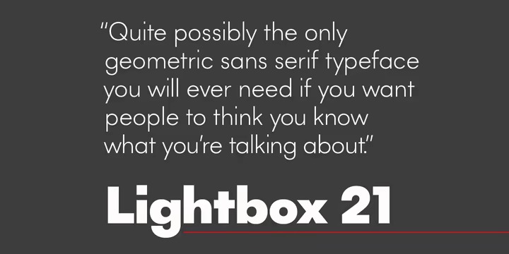 Lightbox 21 Font Family preview image 4