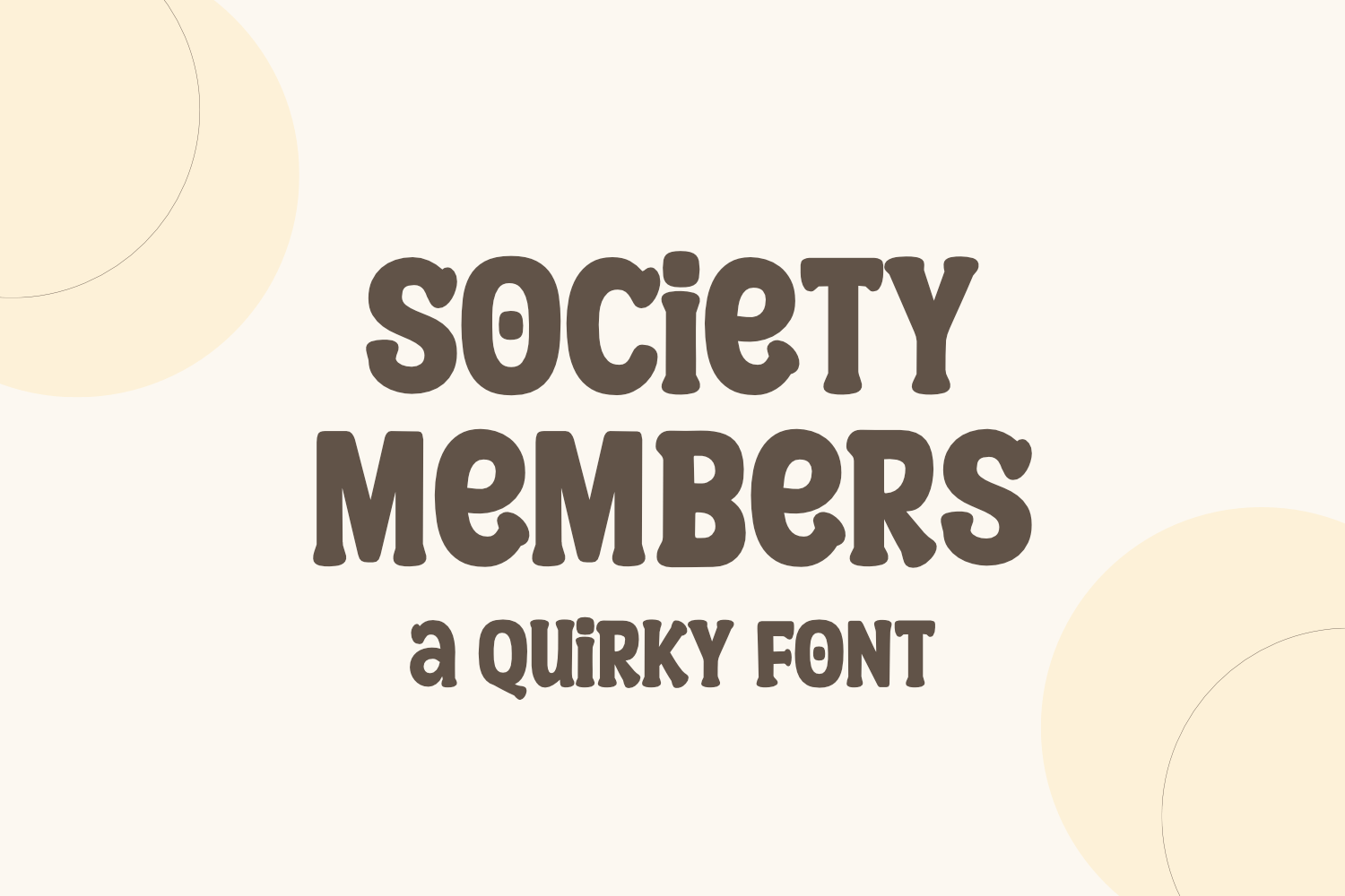 Society Members Display Font